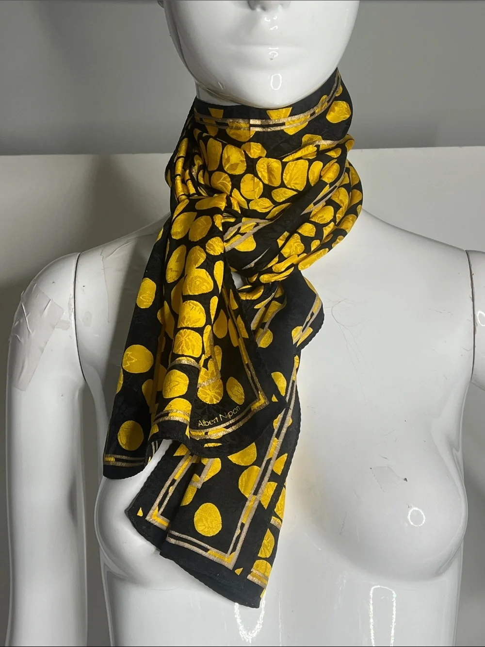 Albert Nippon 52” x 10.25” Silk Scarf - Excellent Condition - Picture 2 of 4